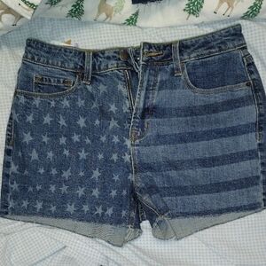Old Navy Blue Jean Shorts with Cuffed Hem and Medium Wash